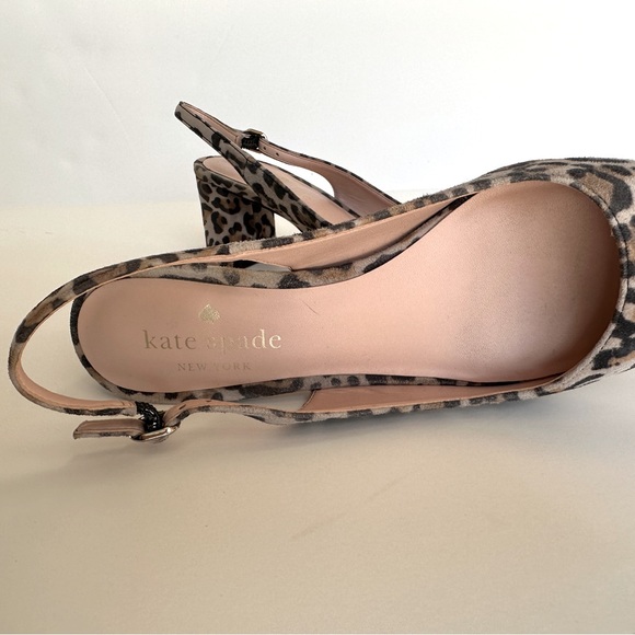 KATE SPADE NEW YORK Midge Leopard-Print Suede Slingback Pumps - Picture 11 of 13